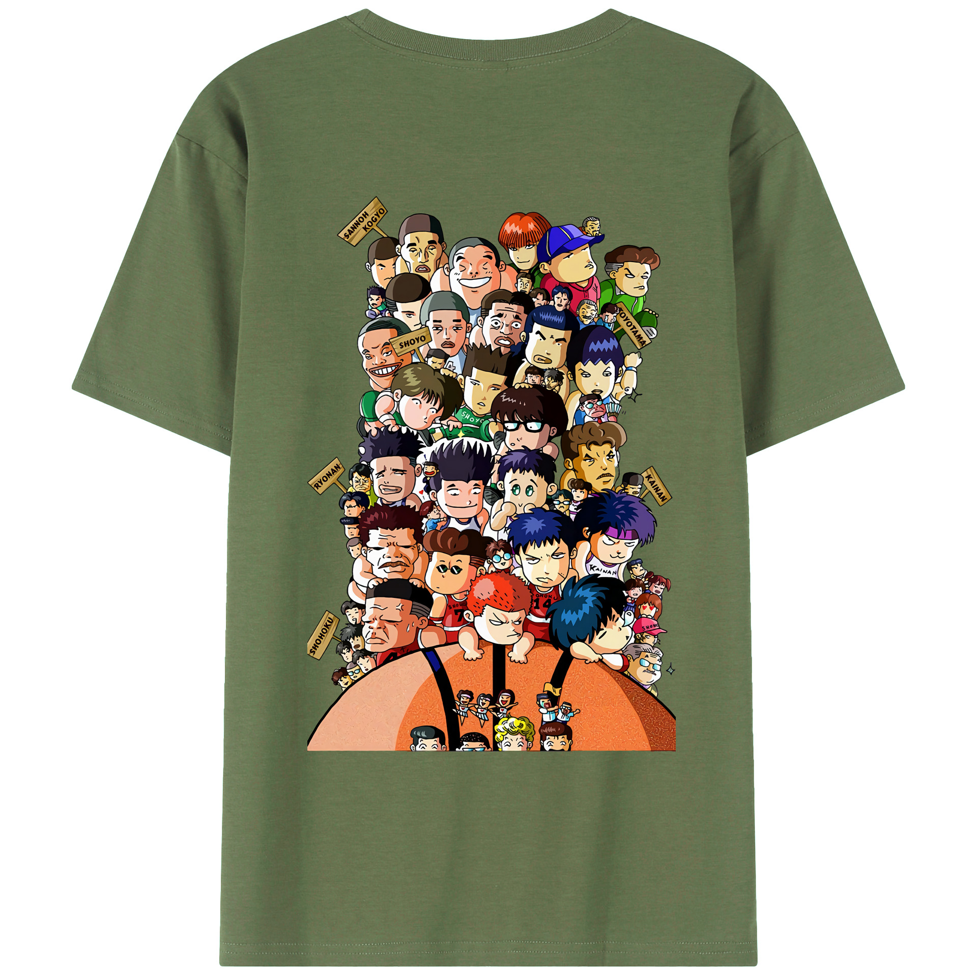 （画像用） SLAM DUNK／スラムダンク 綿100％ メンズ半袖Tシャツ（バックプリント） 通気性